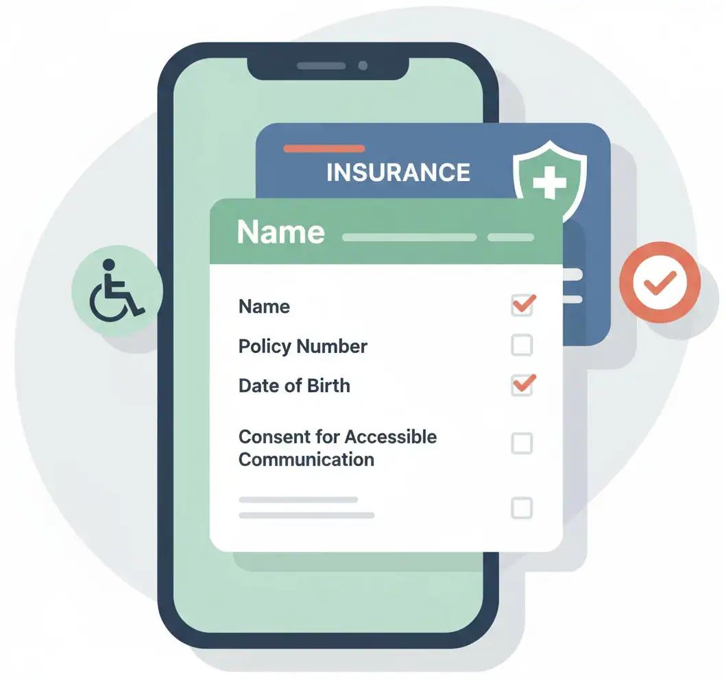 Insurance smartphone input form image